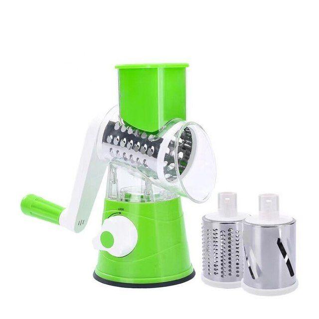 GadgetWala Table Top Drum Vegetable Cutter & Grater – Multifunctional Hand Crank Kitchen Shredder & Potato
