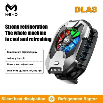 DL05 Mobile Phone Radiator Digital Display Portable Back Clip Phone Cooling Fan Cooler for Smartphone