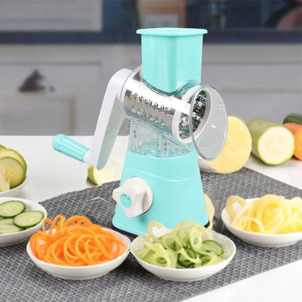GadgetWala Table Top Drum Vegetable Cutter & Grater – Multifunctional Hand Crank Kitchen Shredder & Potato