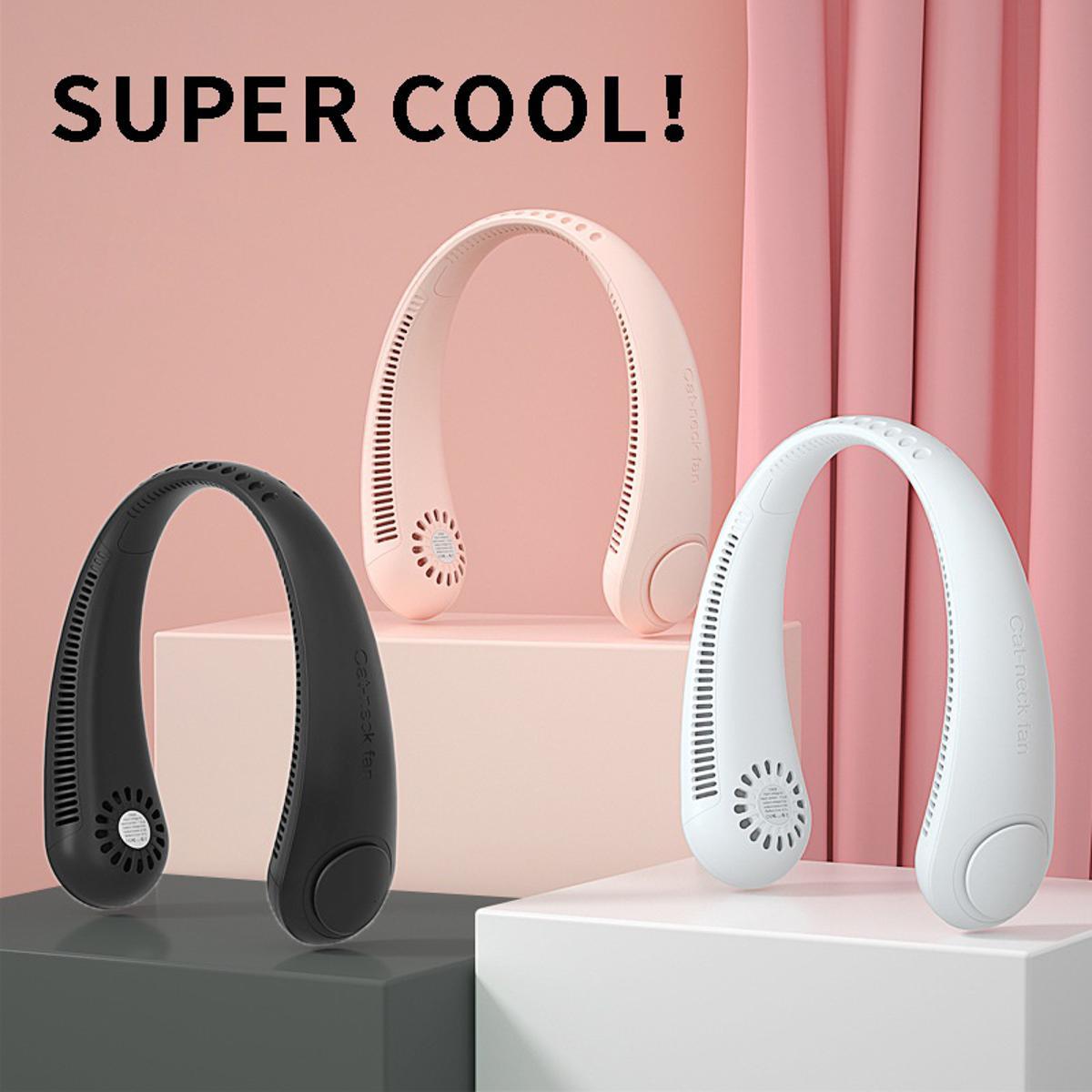 Portable Hanging Neck Fan | Mini Neck Fan | 3-Speed Hands-Free Personal Fan | Rechargeable Wearable Fan