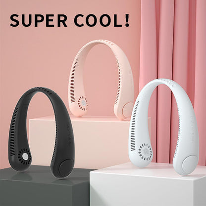Portable Hanging Neck Fan | Mini Neck Fan | 3-Speed Hands-Free Personal Fan | Rechargeable Wearable Fan