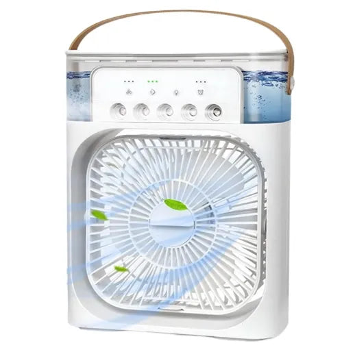 Portable Air Conditioner Fan Usb Electric Fan With Led Night Light, Fine Mist Water, And Humidifier Function | Led Night Light Water Mist Mini Fan Cooler