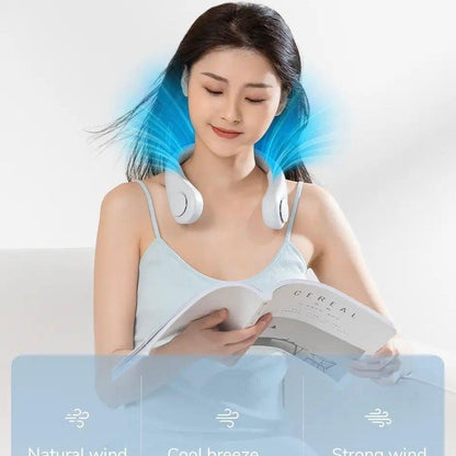 Portable Hanging Neck Fan | Mini Neck Fan | 3-Speed Hands-Free Personal Fan | Rechargeable Wearable Fan